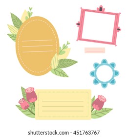 cute printable photo frames journaling cards stock vector royalty free 451763767 shutterstock