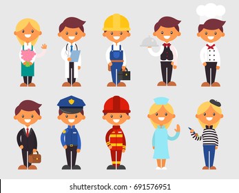 Cute profession in flat style