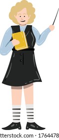 Cute professional Cartoon, Vector illustration professional on a white background. Drawing for children