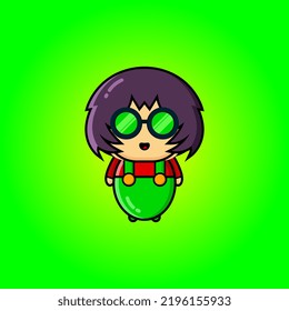 cute professor character design free vector