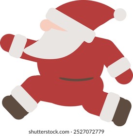 Cute profile of Santa Claus