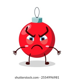 cute provoked expression of Christmas ball cartoon character