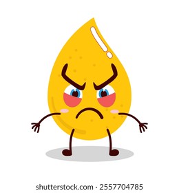 cute provoked expression of gold drop cartoon character