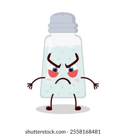 cute provoked expression of salt cartoon character
