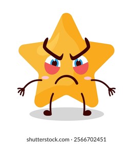 cute provoked expression of star cartoon character
