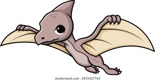 Cute pteranodon dinosaur vector illustration