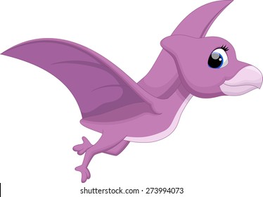 Cute pterodactyl cartoon