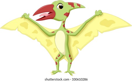 Cute pterodactyl cartoon