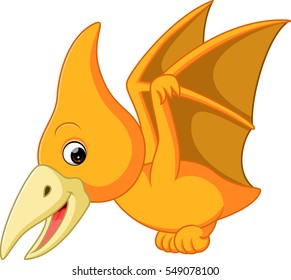 Cute pterodactyl cartoon