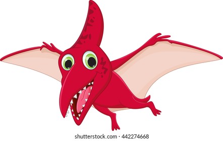 cute pterodactyl cartoon flying