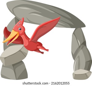 Cute Pterosaurs Dinosaur Cartoon illustration