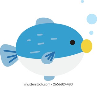 Material lindo de la Ilustración vectorial del pez globo
