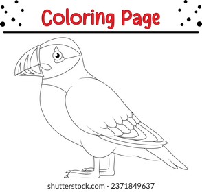 Página de coloreado de pájaro de ciruela. ilustración vectorial en blanco y negro para un libro de colorear.