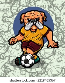cute pug dog illustration design is perfect for t-shirt design and sticker design