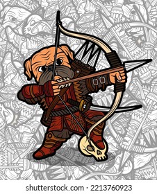 cute pug dog with various styles like in superhero life and world