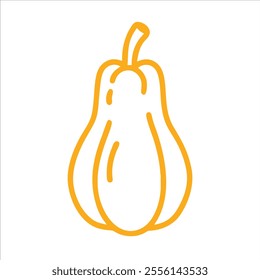 cute pumkin for helloween outline in white background