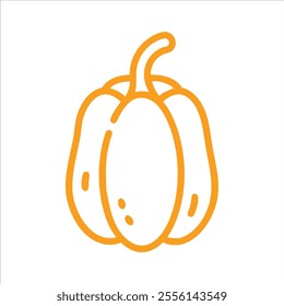 cute pumkin for helloween outline in white background