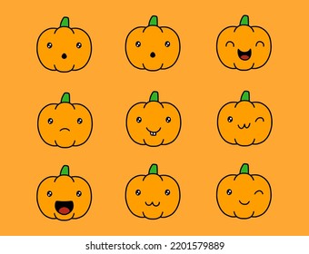 Arte vectorial de juego de calabaza