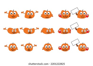 cute pumpkin cartoon character graphic