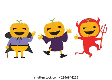 Cute Pumpkin Cartoon Illustration Graphic Stock Vector (Royalty Free