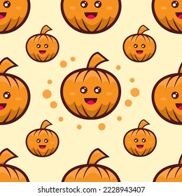 cute pumpkin cartoon pattern design