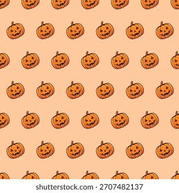 Patrón lindo de la historieta de la calabaza — patrón de Halloween para los niños