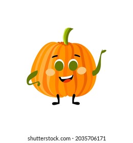 Cute pumpkin in cartoon style for prints