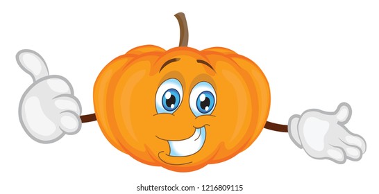 cute pumpkin character cartoon