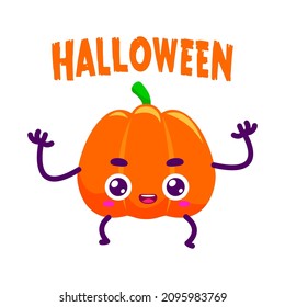 gráfico de caracteres de calabaza lindo