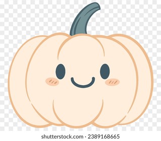 Cute pumpkin character isolated  on png for Thanksgiving  elements 