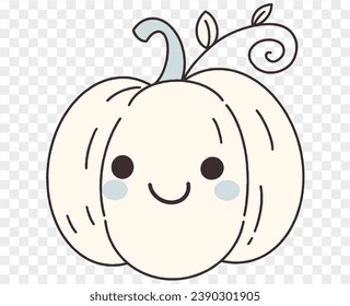 Carácter de calabaza mate aislado en elementos de png para el día de gracias 