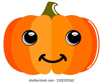 Cute pumpkin emoticon