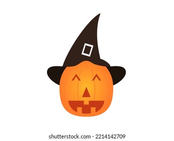 cute pumpkin flat design vector illustration