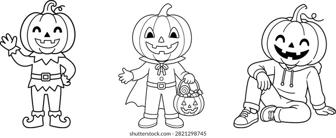 Cute Pumpkin Head Halloween