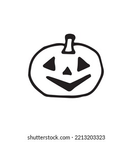 cute pumpkin illustration for Halloween