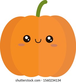 Calabaza, ilustración, vector sobre fondo blanco.