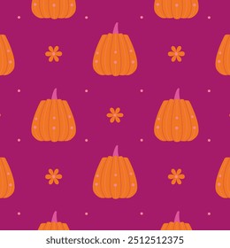 cute pumpkin pattern for the Halloween holiday 