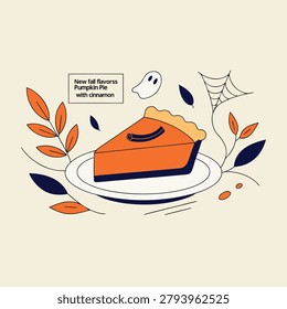 Cute Pumpkin Pie Slice