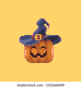 Cute pumpkin. Pixel art style