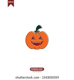 Cute pumpkins. Flat style vector illustration.