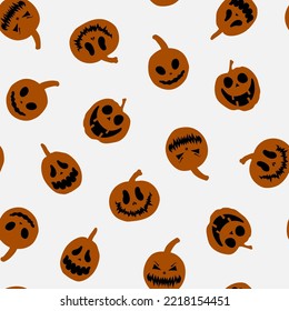 Cute pumpkins seamless pattern. Design for textile, prints for clothes. Vector illustration.
