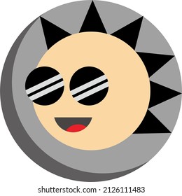 Cute Punk Baby Cartoon Vector Icon.