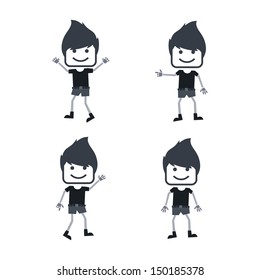 cute punk music guy set