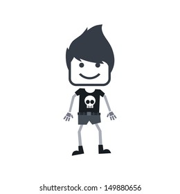 cute punk music guy stand
