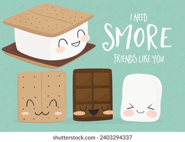 Cute punny valentine food illustrations