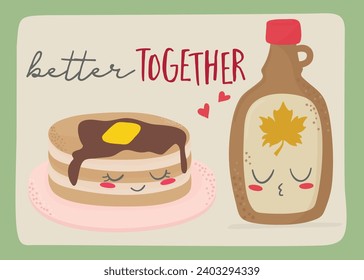 Cute punny valentine food illustrations