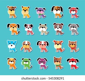cute puppies vector collection