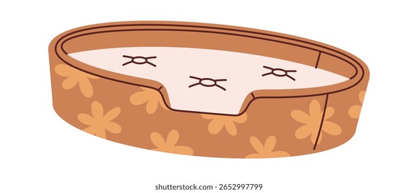 Bonito cachorrinho cama mão desenhada