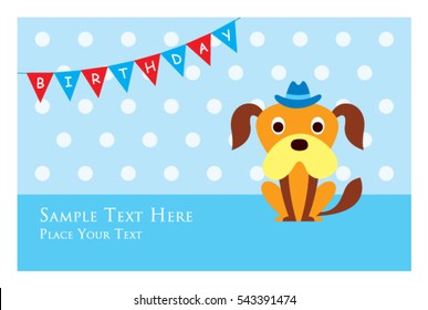 cute puppy birthday greeting card