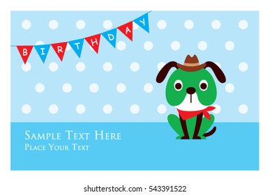 cute puppy birthday greeting card